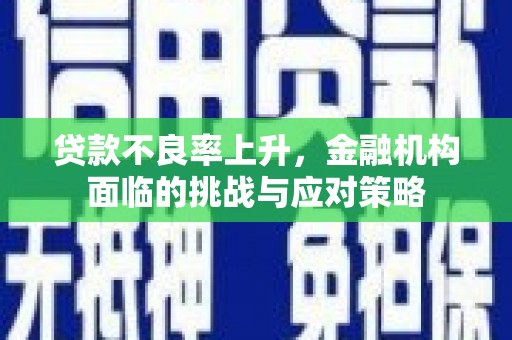 利辛贷款不良率上升，金融机构面临的挑战与应对策略