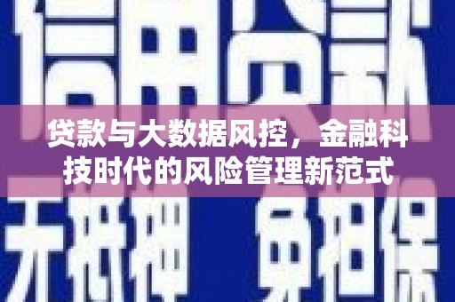 长岛贷款与大数据风控，金融科技时代的风险管理新范式