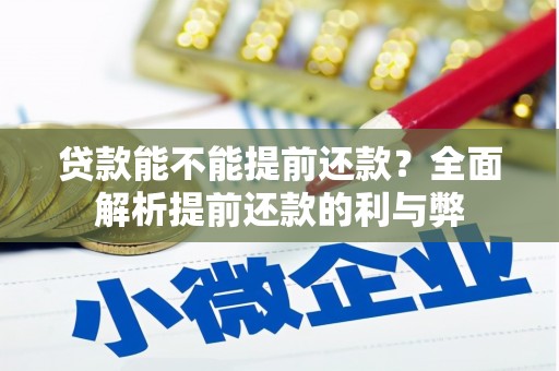 里港贷款能不能提前还款？全面解析提前还款的利与弊
