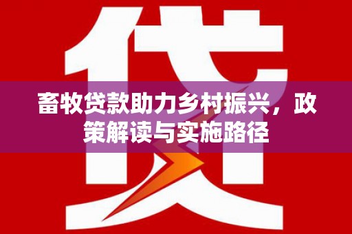 安陆畜牧贷款助力乡村振兴，政策解读与实施路径