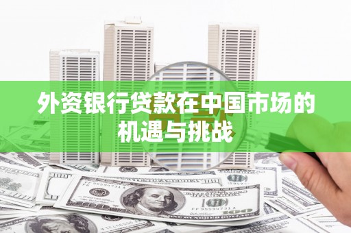 商南外资银行贷款在中国市场的机遇与挑战