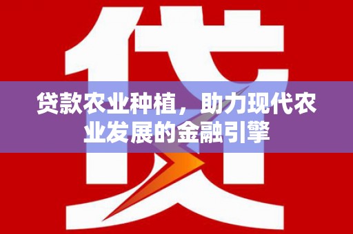 西市贷款农业种植，助力现代农业发展的金融引擎