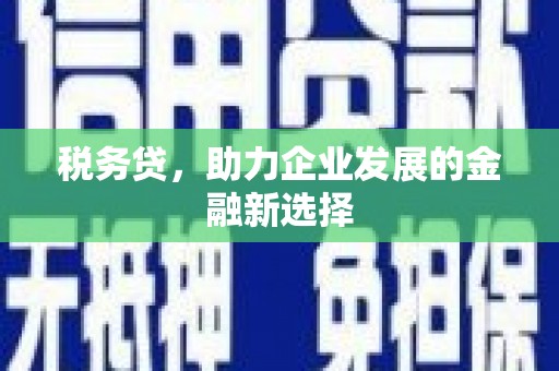 古县税务贷，助力企业发展的金融新选择