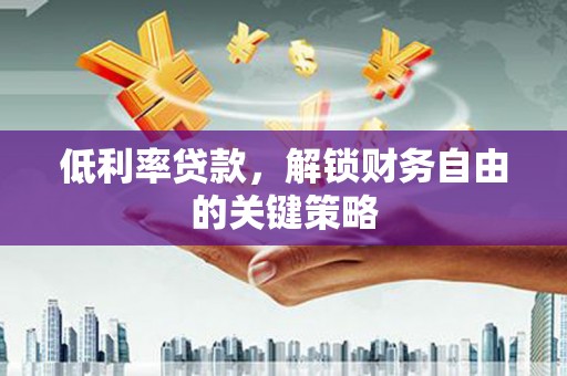 仑背低利率贷款，解锁财务自由的关键策略