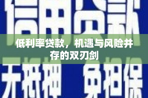潭子低利率贷款，机遇与风险并存的双刃剑