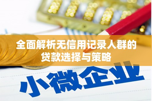 芒市全面解析无信用记录人群的贷款选择与策略